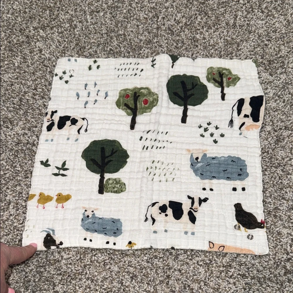Farm Animal Print Baby Bib